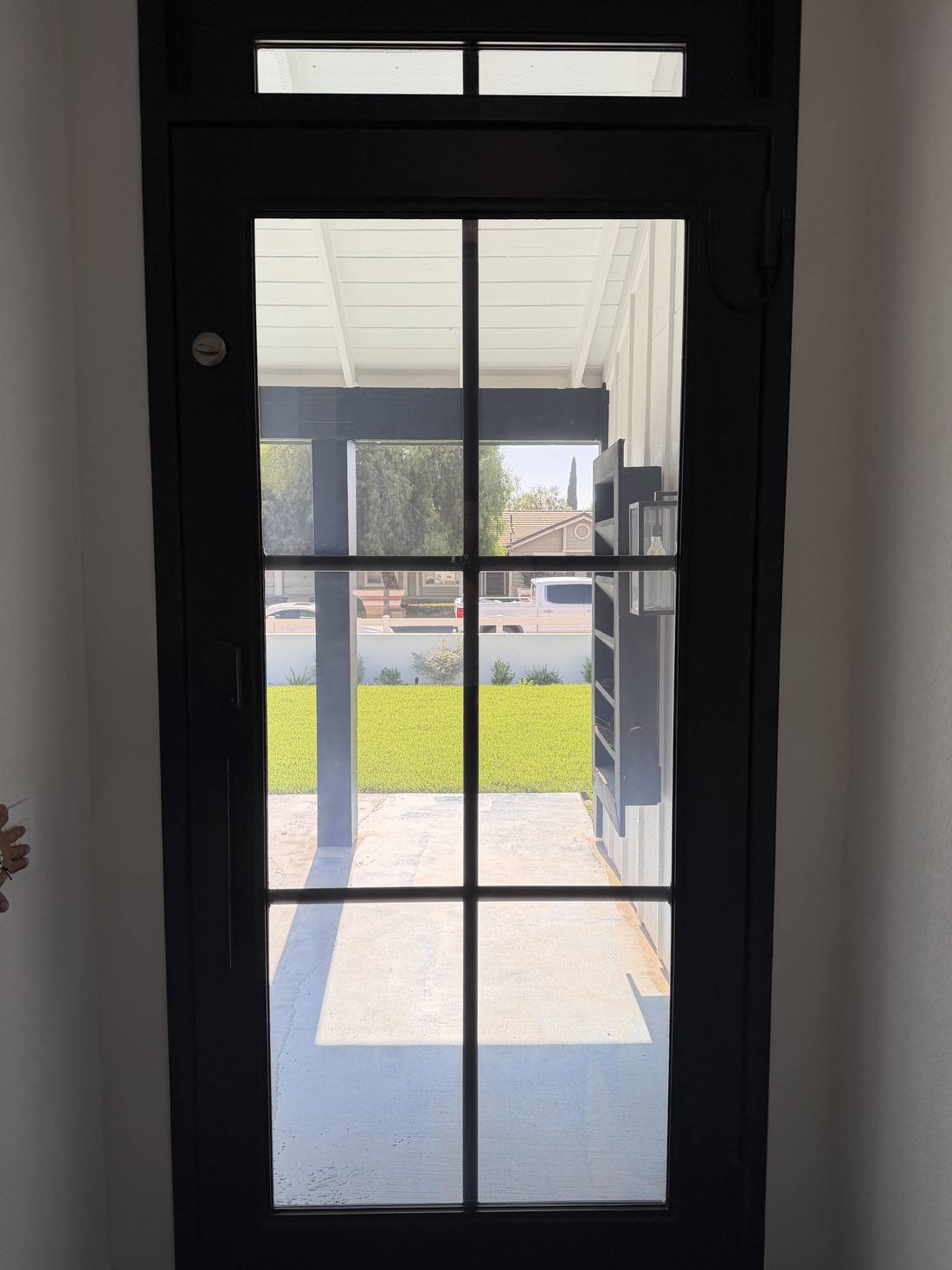 Front patio door, clear
