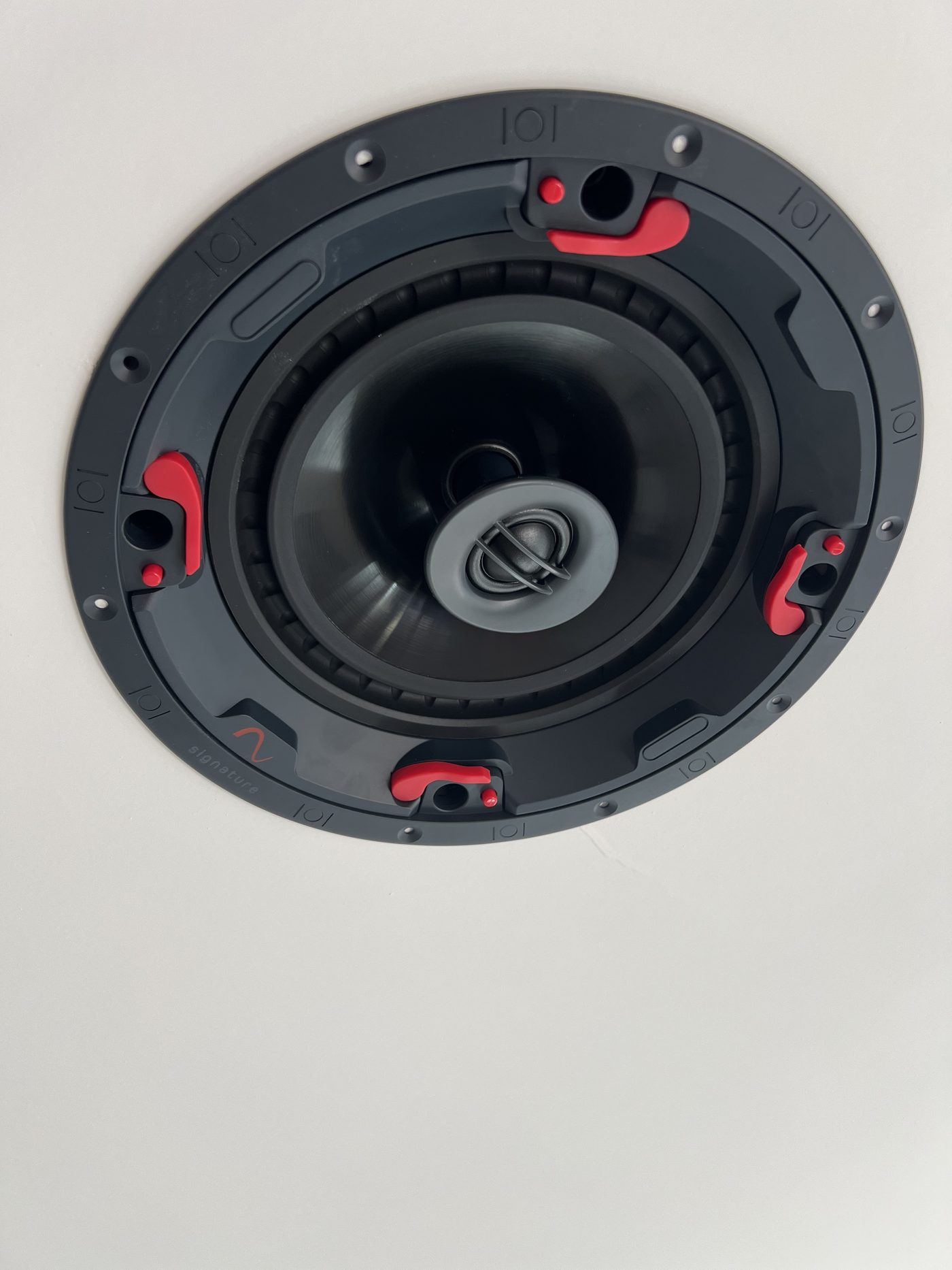 In-ceiling surround sound speaker installation